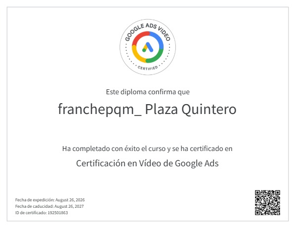 Certificacion en Video